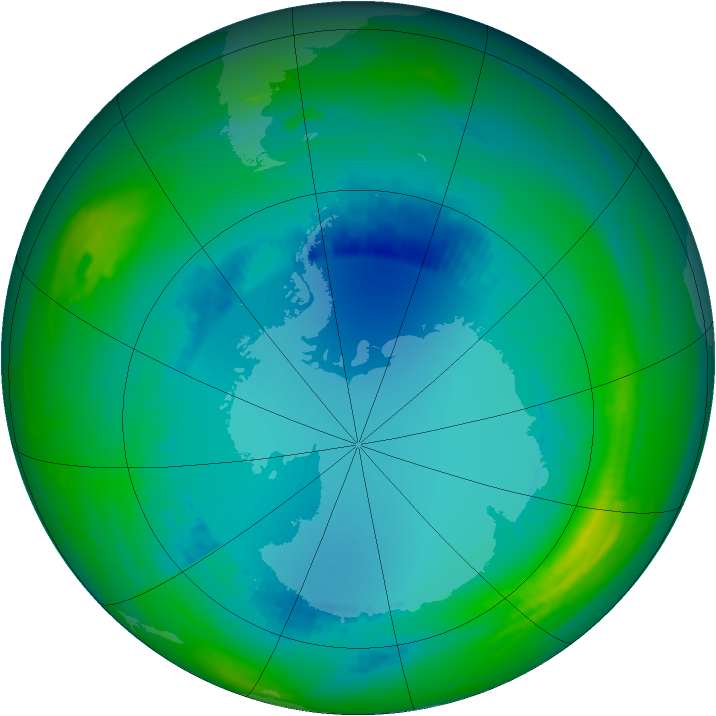 Ozone Map 1991-08-08